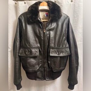 U.S. Navy Schott G-1 Aviator Bomber Leather Jacket (Size 42R)